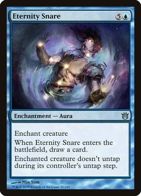 Eternity Snare, carta Magic di tipo Enchantment — Aura illustrata da Min Yum
