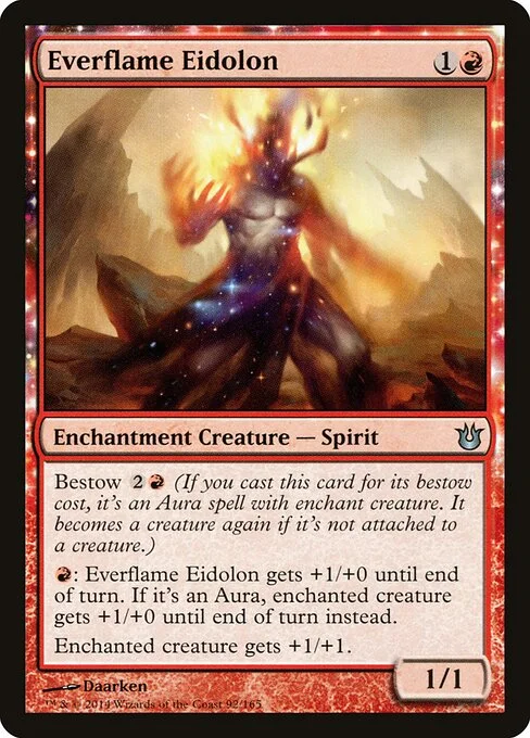 Everflame Eidolon, carta Magic di tipo Enchantment Creature — Spirit illustrata da Daarken