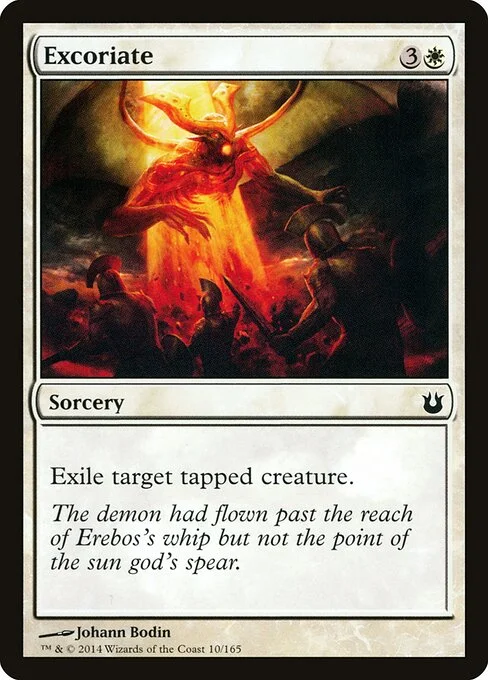 Excoriate, carta Magic di tipo Sorcery illustrata da Johann Bodin