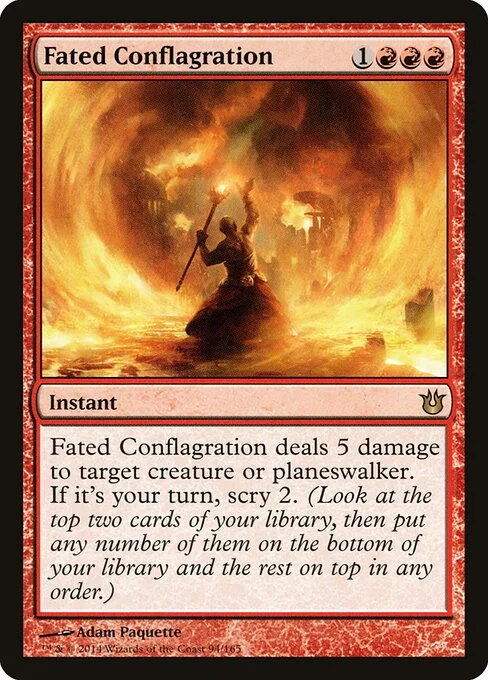 Fated Conflagration, carta Magic di tipo Instant illustrata da Adam Paquette