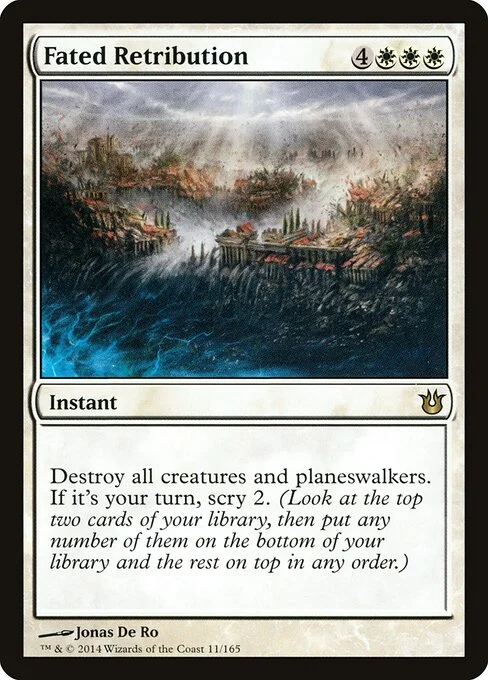 Fated Retribution, carta Magic di tipo Instant illustrata da Jonas De Ro