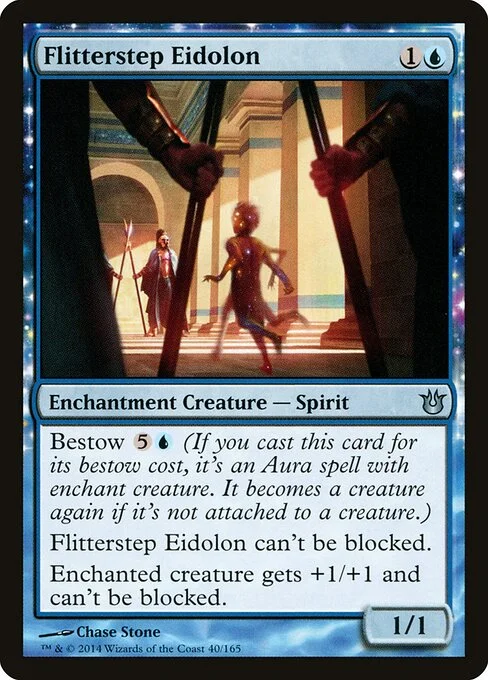 Flitterstep Eidolon, carta Magic di tipo Enchantment Creature — Spirit illustrata da Chase Stone