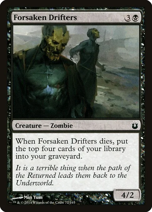 Forsaken Drifters, carta Magic di tipo Creature — Zombie illustrata da Min Yum