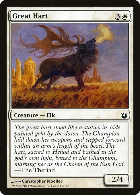 Great Hart, carta Magic di tipo Creature — Elk illustrata da Christopher Moeller