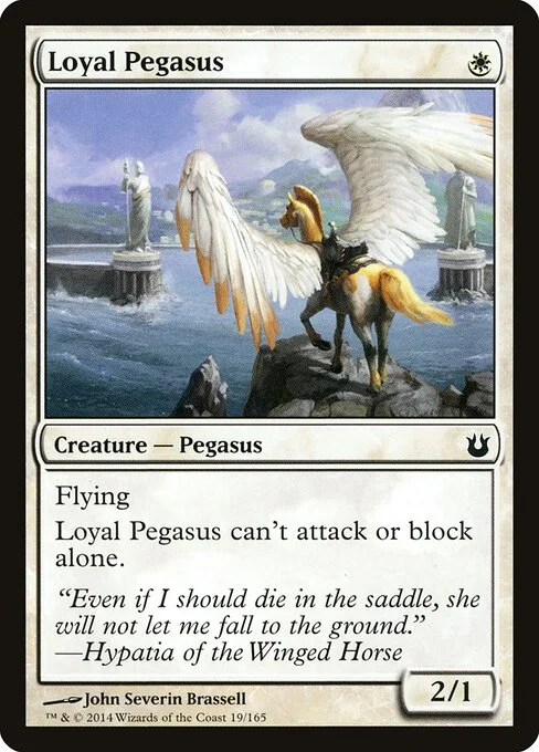 Loyal Pegasus, carta Magic di tipo Creature — Pegasus illustrata da John Severin Brassell