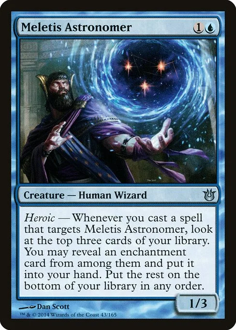 Meletis Astronomer, carta Magic di tipo Creature — Human Wizard illustrata da Dan Murayama Scott