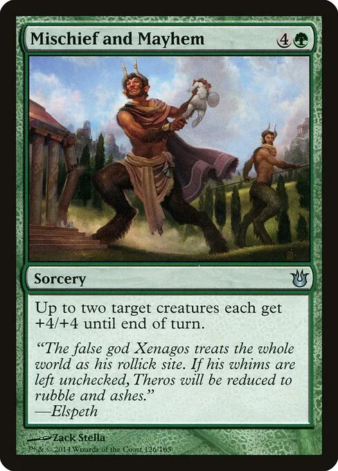 Mischief and Mayhem, carta Magic di tipo Sorcery illustrata da Zack Stella