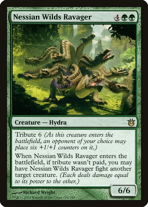 Nessian Wilds Ravager, carta Magic di tipo Creature — Hydra illustrata da Richard Wright