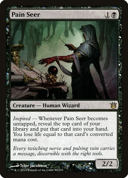 Pain Seer, carta Magic di tipo Creature — Human Wizard illustrata da Tyler Jacobson