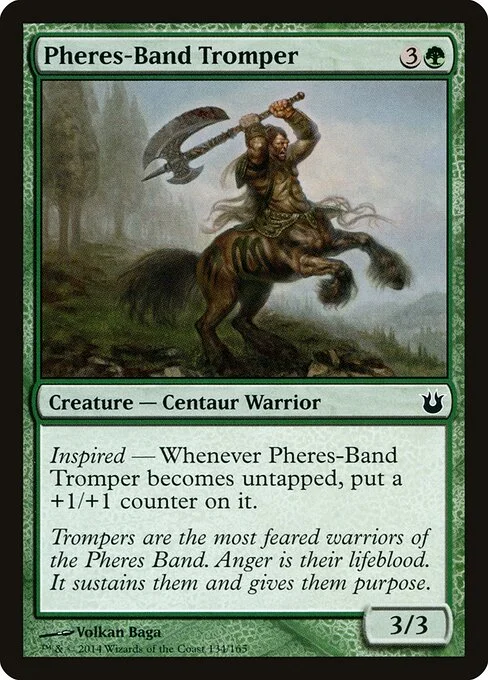 Pheres-Band Tromper, carta Magic di tipo Creature — Centaur Warrior illustrata da Volkan Baǵa