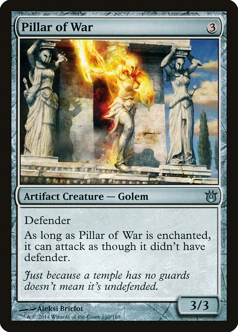 Pillar of War, carta Magic di tipo Artifact Creature — Golem illustrata da Aleksi Briclot