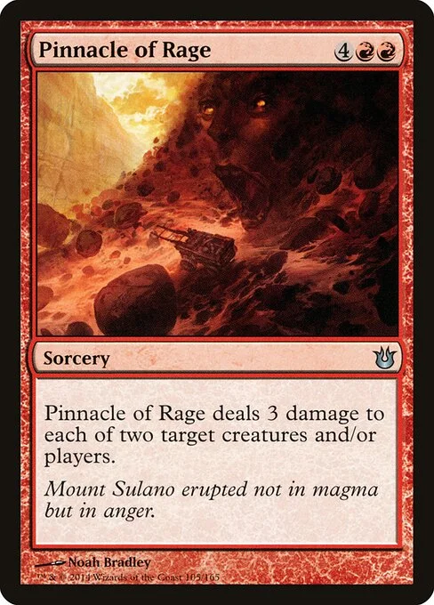Pinnacle of Rage, carta Magic di tipo Sorcery illustrata da Noah Bradley