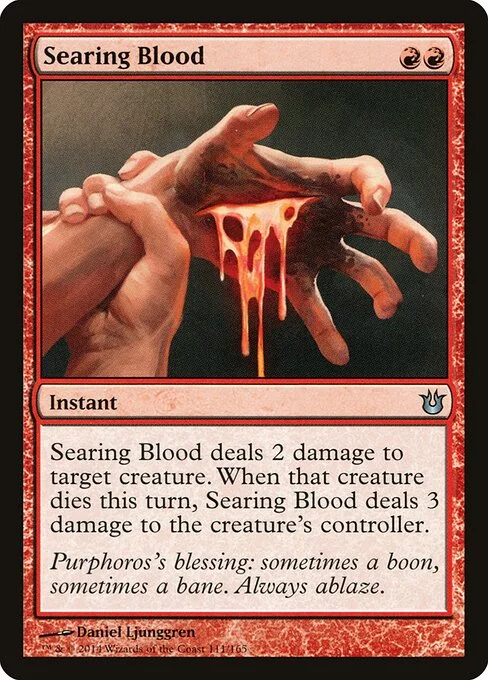 Searing Blood, carta Magic di tipo Instant illustrata da Daniel Ljunggren