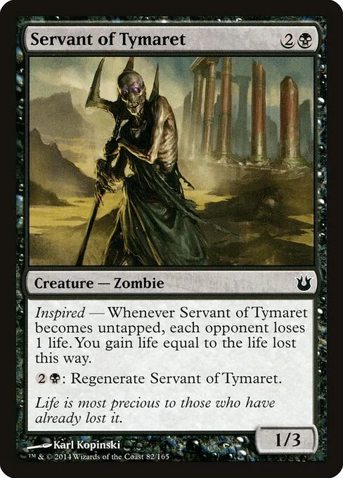 Servant of Tymaret, carta Magic di tipo Creature — Zombie illustrata da Karl Kopinski