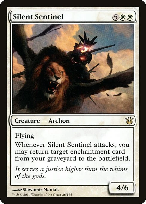 Silent Sentinel, carta Magic di tipo Creature — Archon illustrata da Slawomir Maniak