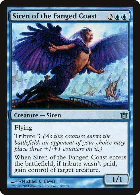 Siren of the Fanged Coast, carta Magic di tipo Creature — Siren illustrata da Michael C. Hayes