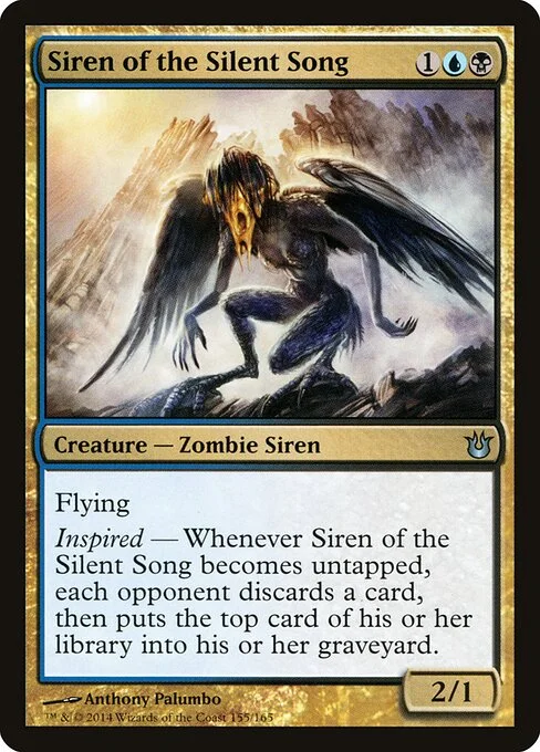 Siren of the Silent Song, carta Magic di tipo Creature — Zombie Siren illustrata da Anthony Palumbo