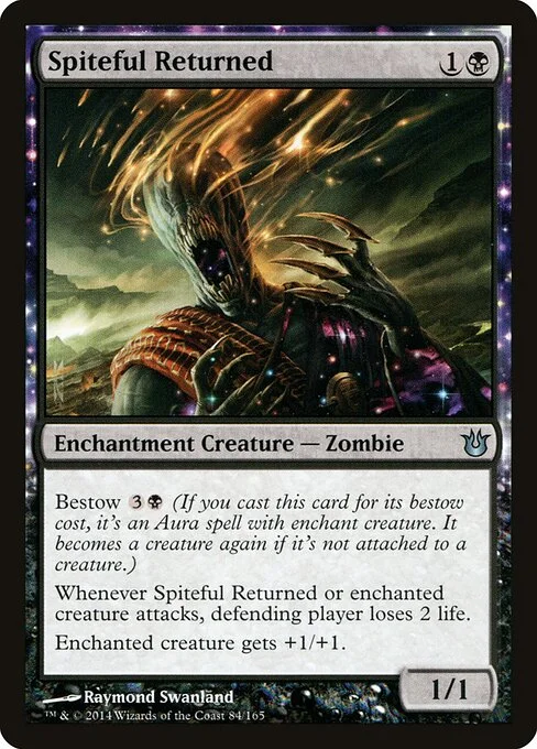 Spiteful Returned, carta Magic di tipo Enchantment Creature — Zombie illustrata da Raymond Swanland