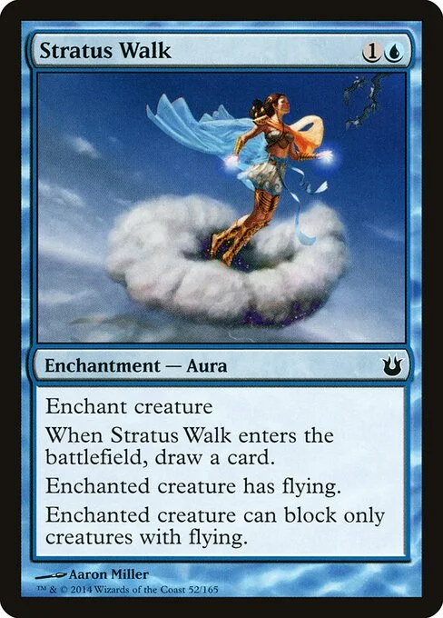 Stratus Walk, carta Magic di tipo Enchantment — Aura illustrata da Aaron Miller
