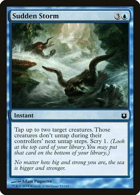 Sudden Storm, carta Magic di tipo Instant illustrata da Adam Paquette