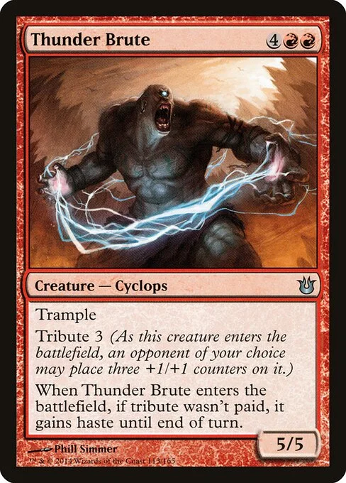 Thunder Brute, carta Magic di tipo Creature — Cyclops illustrata da Phill Simmer