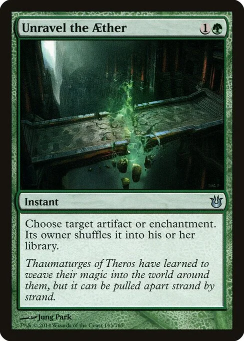 Unravel the Aether, carta Magic di tipo Instant illustrata da Jung Park