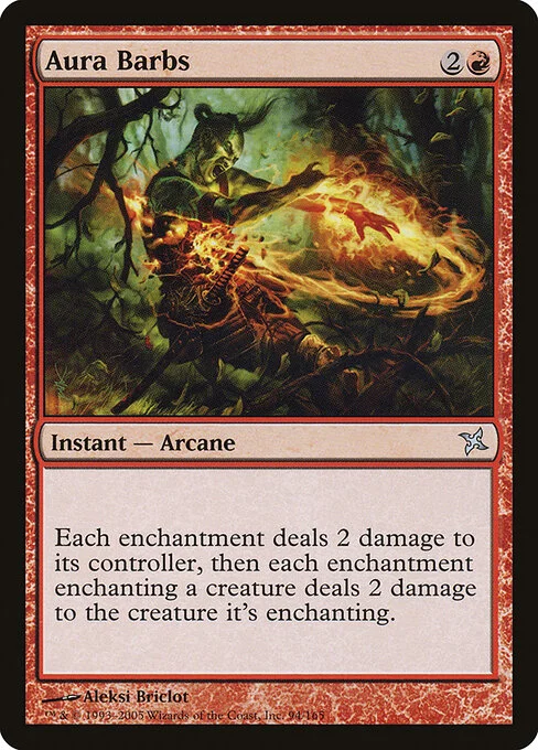 Aura Barbs, carta Magic di tipo Instant — Arcane illustrata da Aleksi Briclot