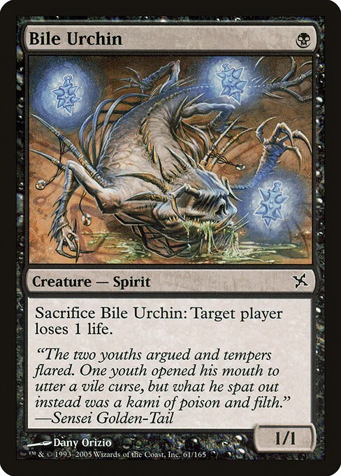 Bile Urchin, carta Magic di tipo Creature — Spirit illustrata da Dany Orizio
