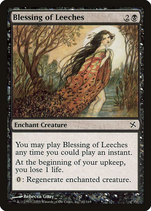 Blessing of Leeches, carta Magic di tipo Enchantment — Aura illustrata da Rebecca Guay