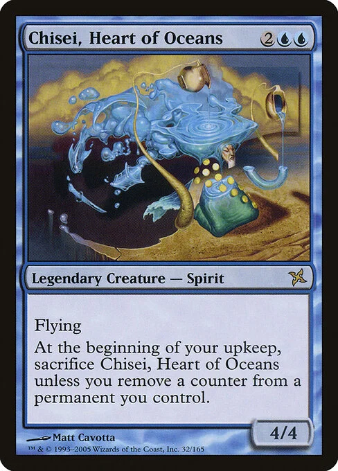 Chisei, Heart of Oceans, carta Magic di tipo Legendary Creature — Spirit illustrata da Matt Cavotta