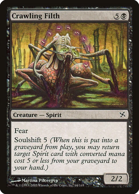 Crawling Filth, carta Magic di tipo Creature — Spirit illustrata da Martina Pilcerova
