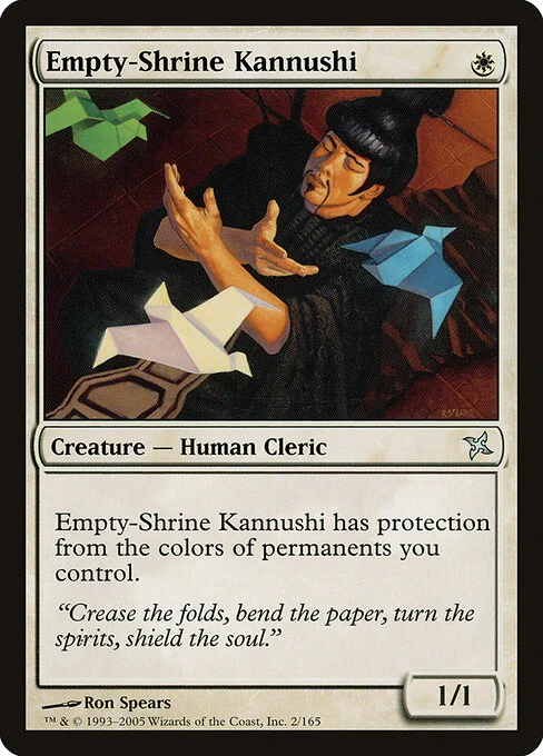 Empty-Shrine Kannushi, carta Magic di tipo Creature — Human Cleric illustrata da Ron Spears