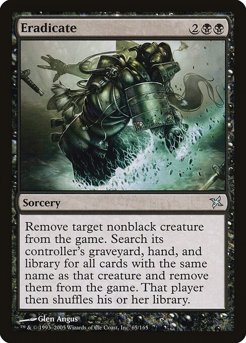 Eradicate, carta Magic di tipo Sorcery illustrata da Glen Angus