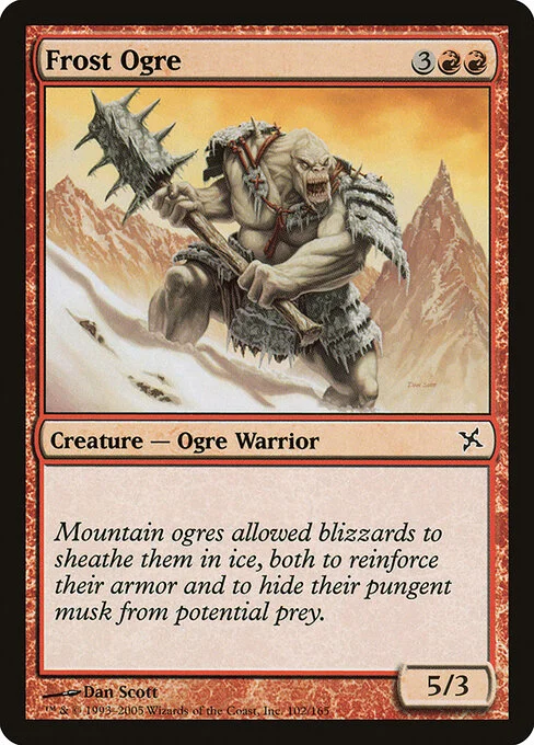 Frost Ogre, carta Magic di tipo Creature — Ogre Warrior illustrata da Dan Murayama Scott