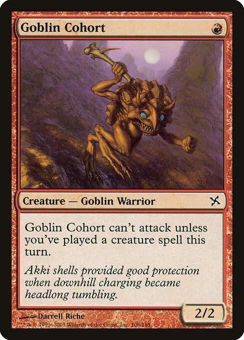 Goblin Cohort, carta Magic di tipo Creature — Goblin Warrior illustrata da Darrell Riche