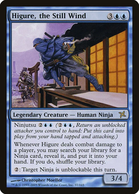 Higure, the Still Wind, carta Magic di tipo Legendary Creature — Human Ninja illustrata da Christopher Moeller