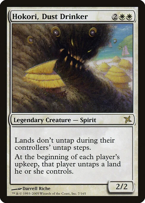 Hokori, Dust Drinker, carta Magic di tipo Legendary Creature — Spirit illustrata da Darrell Riche