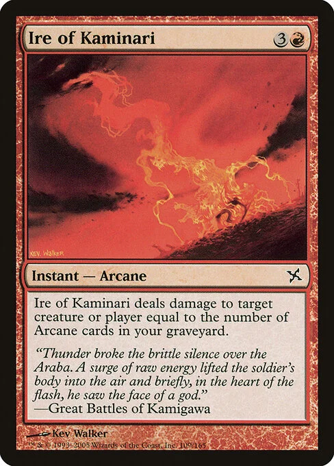 Ire of Kaminari, carta Magic di tipo Instant — Arcane illustrata da Kev Walker