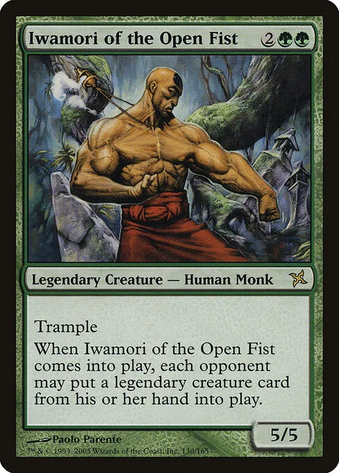 Iwamori of the Open Fist, carta Magic di tipo Legendary Creature — Human Monk illustrata da Paolo Parente