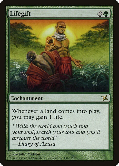 Lifegift, carta Magic di tipo Enchantment illustrata da John Matson