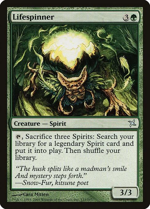 Lifespinner, carta Magic di tipo Creature — Spirit illustrata da Cara Mitten