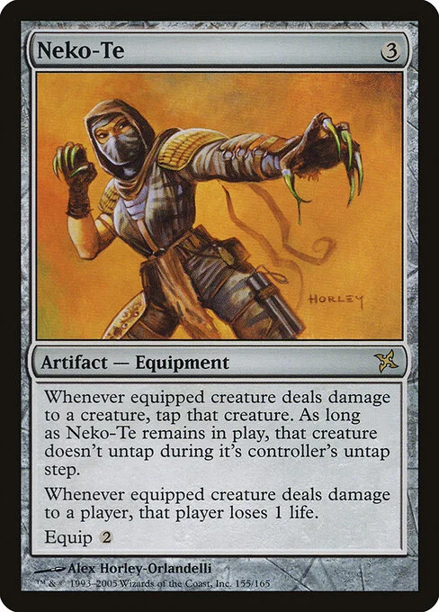 Neko-Te, carta Magic di tipo Artifact — Equipment illustrata da Alex Horley-Orlandelli