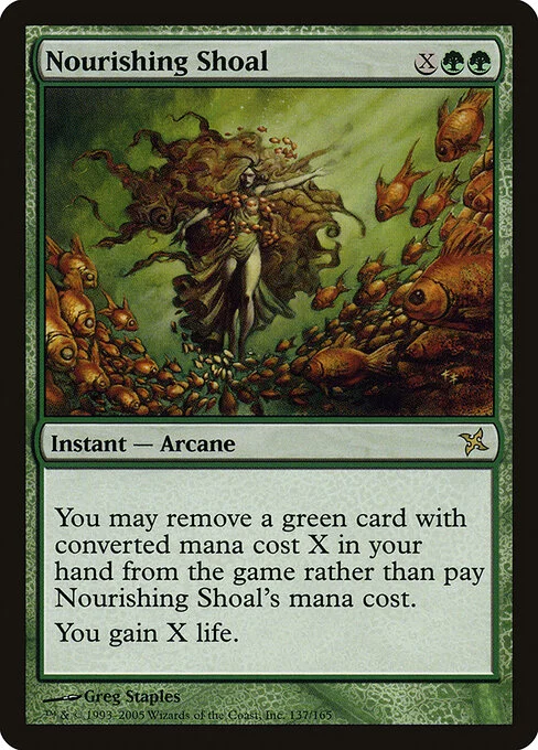 Nourishing Shoal, carta Magic di tipo Instant — Arcane illustrata da Greg Staples