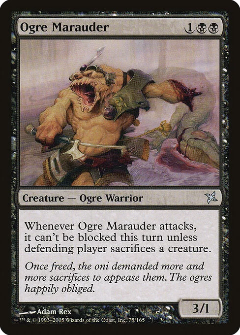 Ogre Marauder, carta Magic di tipo Creature — Ogre Warrior illustrata da Adam Rex