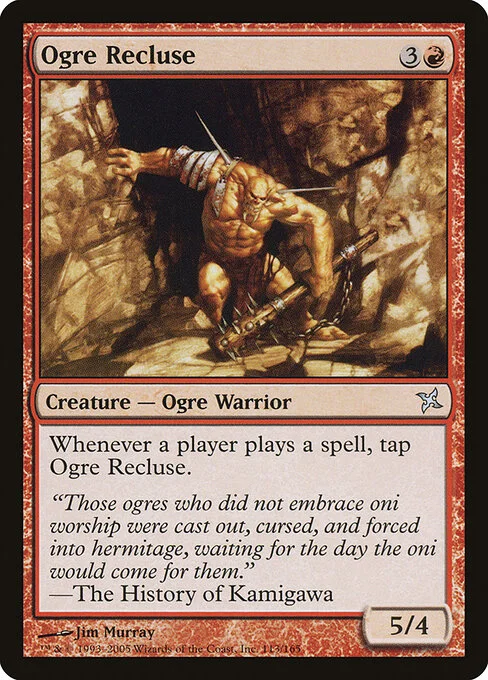 Ogre Recluse, carta Magic di tipo Creature — Ogre Warrior illustrata da Jim Murray