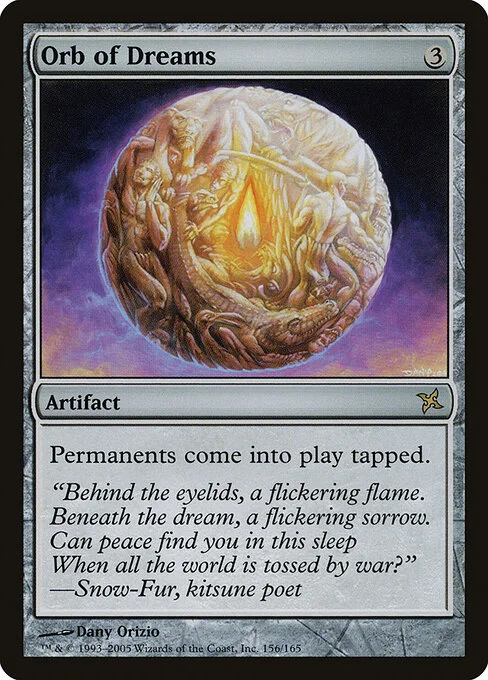 Orb of Dreams, carta Magic di tipo Artifact illustrata da Dany Orizio