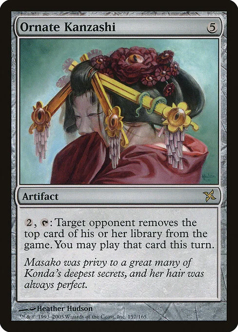 Ornate Kanzashi, carta Magic di tipo Artifact illustrata da Heather Hudson