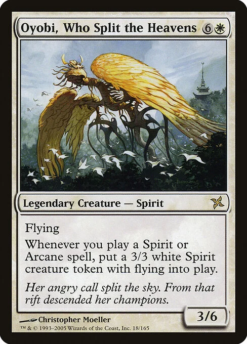 Oyobi, Who Split the Heavens, carta Magic di tipo Legendary Creature — Spirit illustrata da Christopher Moeller