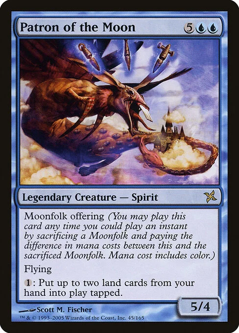 Patron of the Moon, carta Magic di tipo Legendary Creature — Spirit illustrata da Scott M. Fischer