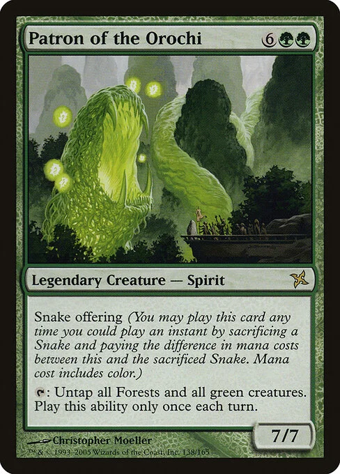 Patron of the Orochi, carta Magic di tipo Legendary Creature — Spirit illustrata da Christopher Moeller